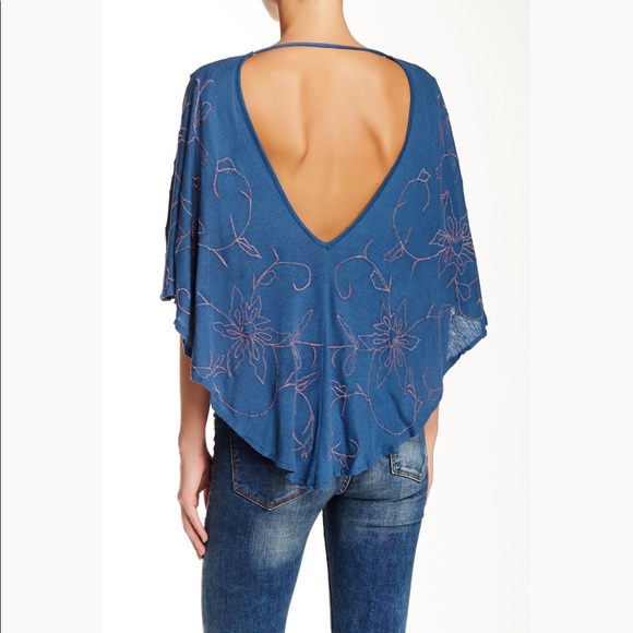 Free People New World Jersey Sevilla Blouse Sz XS - Picture 2 of 6